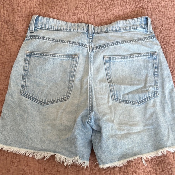 H&M Light Blue Distressed Jean Shorts - Picture 5 of 5